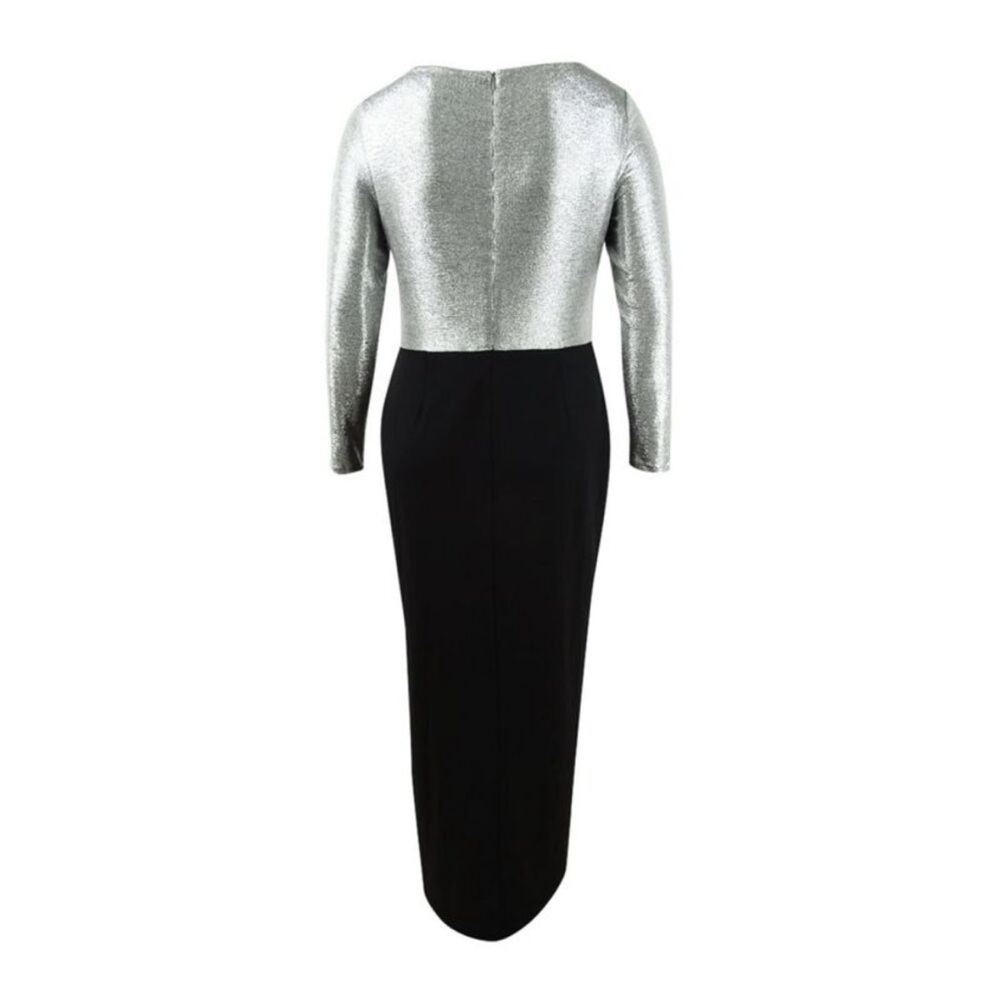 LAUREN Ralph Lauren metallic bodice gown - size 12 - Picture 2 of 4